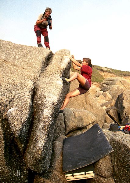 Heike Arnold on a font 6a